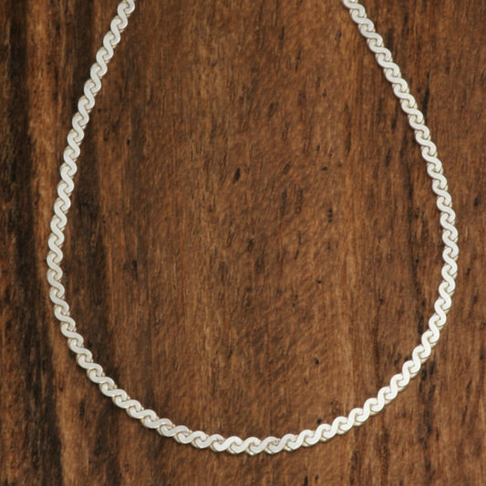 18" SERPENTINE CHAIN - STERLING SILVER x 0.9 MM
