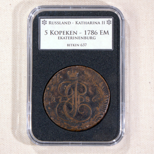 1786 Russian Empire - 5 Kopek Coin (VGA2417)