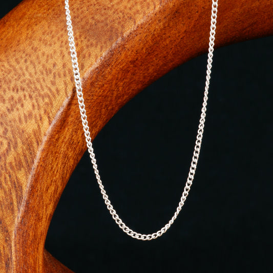 CURB CHAIN - STERLING SILVER X 0.9MM
