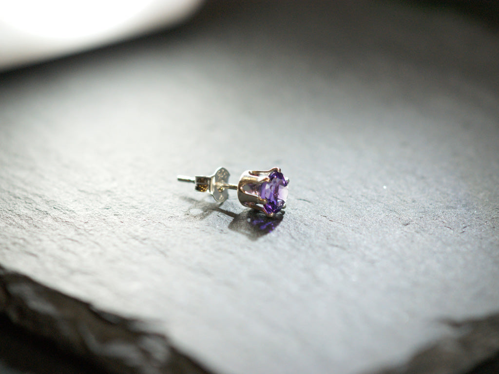 MORGENLICHT AM STROM - AMETHYST EARRINGS